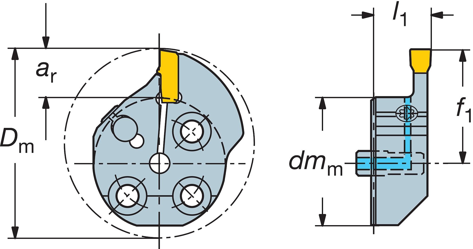 Sandvik Coromant 570-32L151.3-07-25 T-Max Q-Cut head for grooving