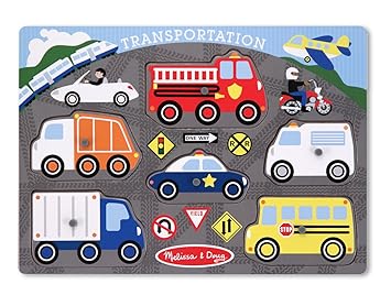 Melissa & Doug Transportation Peg Puzzle