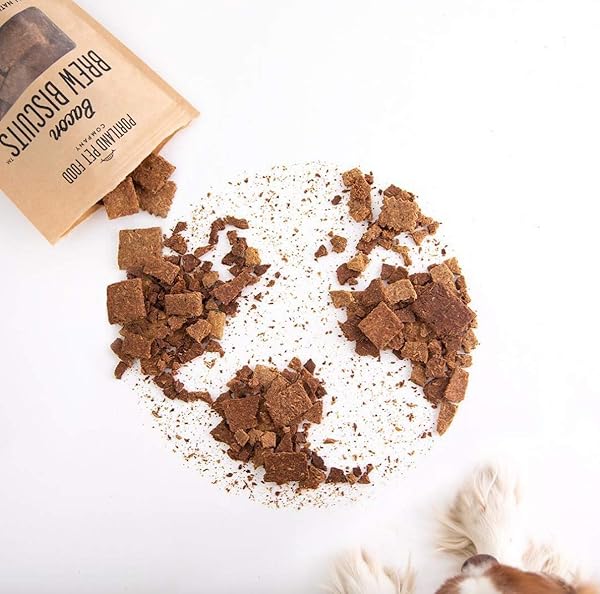 CRAFTED BY HUMANS LOVED BY DOGS PORTLAND PET FOOD COMPANY BACON BREW BISCUIT DOG TREATS (1 PACK, 5 OZ BAG) – ALL NATURAL, HUMAN-GRADE, USA-SOURCED AND MADE