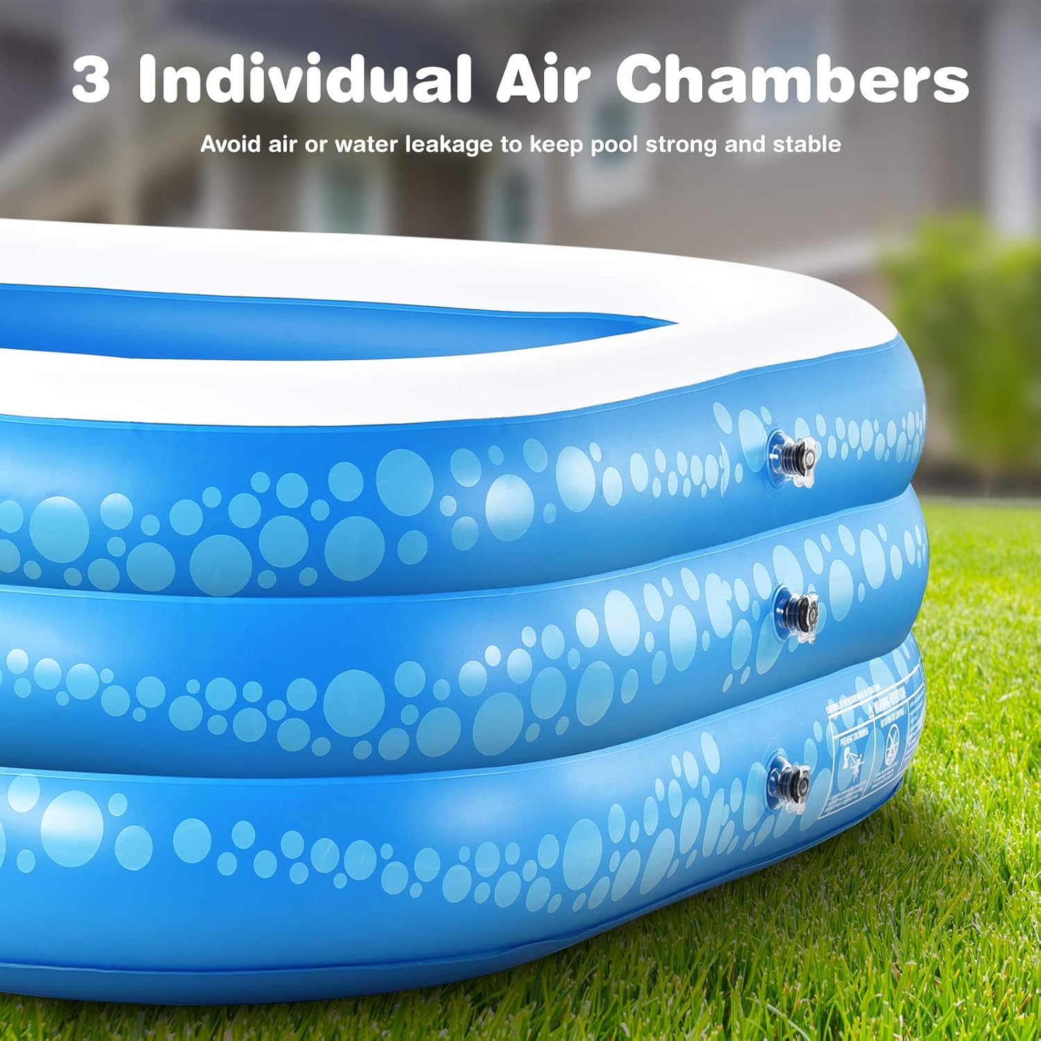 Inflatable Pool, Hesung Family Swimming Pool for Kids, Toddlers, Infant, Adult, 95"" X 56"" X 21"" Full-Sized Inflatable Blow Up Kiddie Pool for Ages 3+, Outdoor, Garden, Backyard, Summer Swim Center: Toys & Games