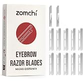 ZOMCHI 10PCS Eyebrow Razor Refills with Micro Distance, Razor Blade Refills | Dermaplaning Razor Refills, Plastic Free Eyebrow Razor Blades, Easy Blade Replacement