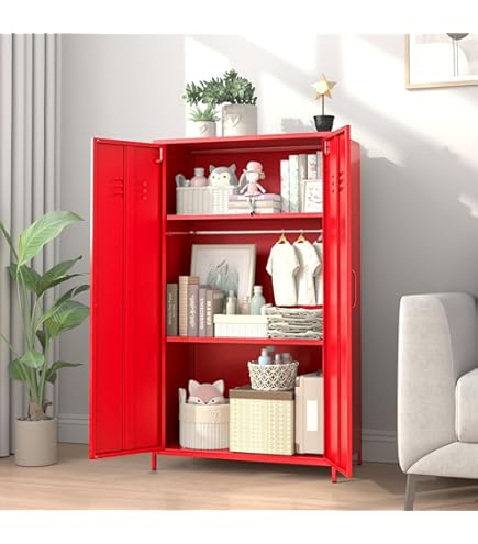 Global Industrial Locking Storage Cabinet with (24) Yellow