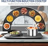 AMZCHEF Double Induction Hob 2800W Portable Dual Burner with Timer view 3