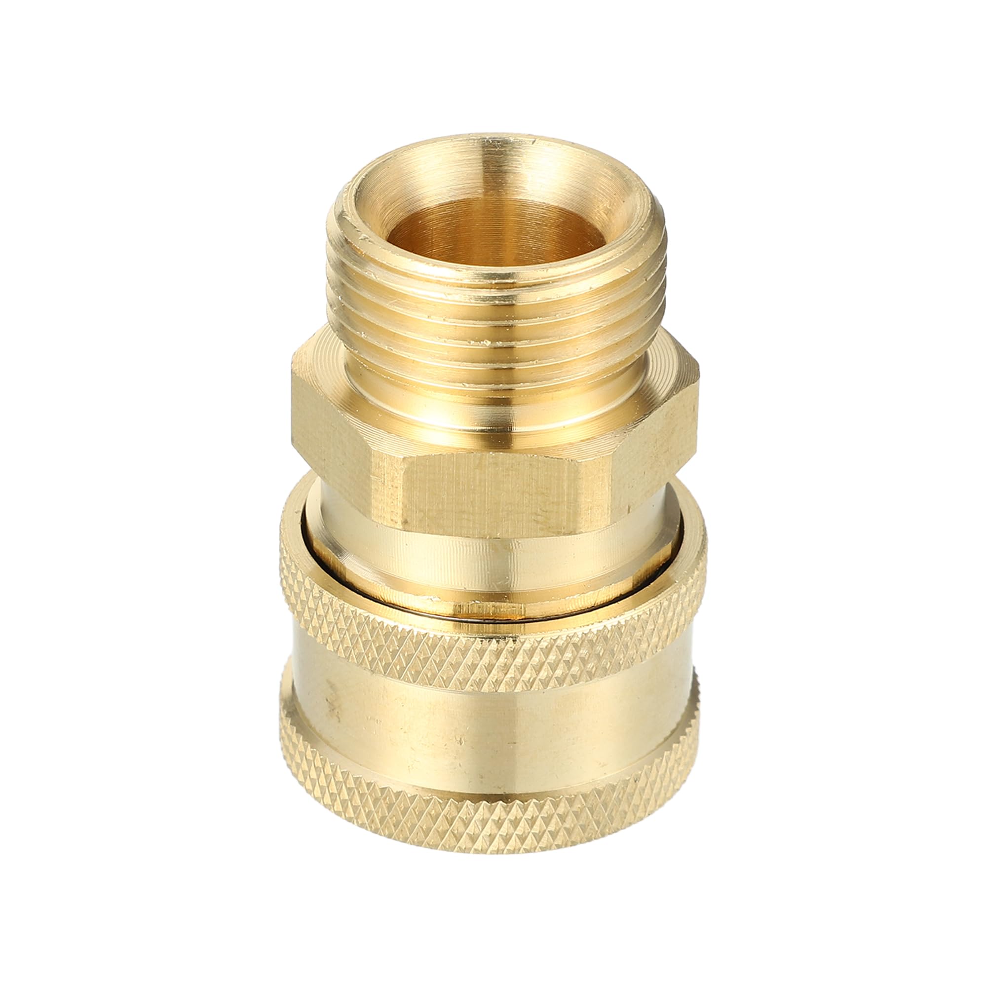 Hihaha Pressure Washer Coupler/Outer Female Washer Gun Adapter Universal for Car/Durable Brass M22 x 1.5/1 Pcs Copper Tone