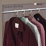 1ABOVE 25x Premium Rubber Coated Metal Hangers - Heavy Duty Non-Slip Grey view 5