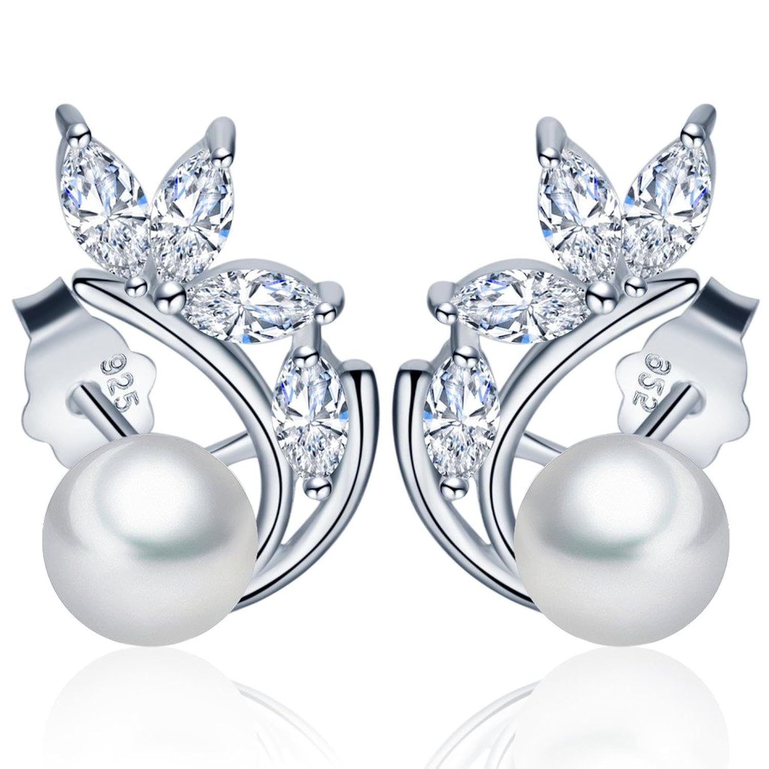 Yumi Lok Pendientes para mujer oro rosado plata de ley  circonitas hipoalergénico