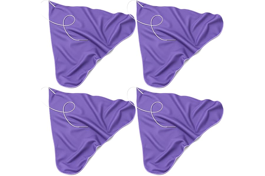 Yinder 4 Pcs Silk Clarinet Cleaning Swab Cloth for Inside Tube | Purple Clarinet Cleaner, Spit Rag, Back to School, Cleaning Cloth Swab for Piccolo Flute Sax Saxophone School Classmate