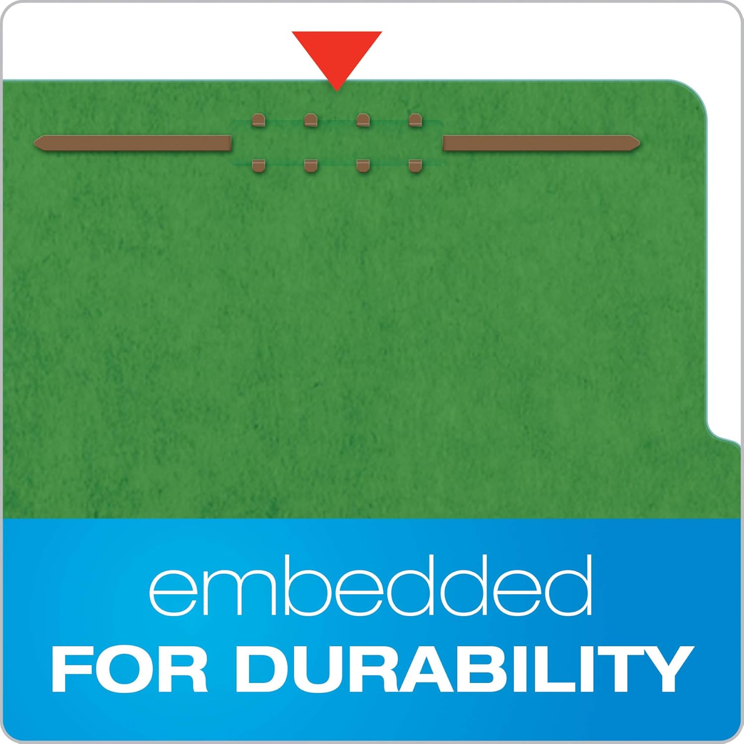 Pendaflex Classification Folders, 1 Divider, 2" Fasteners, Letter, Dark Green, 10/Box (23733P) : Top Tab Classification Folders : Office Products