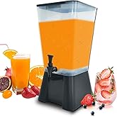 CLIVIA 5 Gallon Drink Beverage Dispenser, Commercial Juice Dispenser For Parties 19L Water Dispenser With Spigot Black Base for Tea, Wine