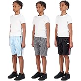 Hind Boys Shorts for Kids 3-Pack Basketball Shorts for Boys Basketball and Sports
