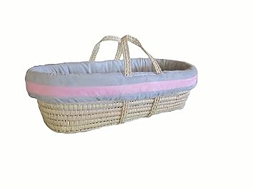 moses basket bedding set pink