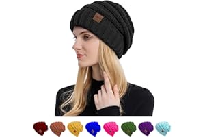 ZOORON Womens Winter Hat Slouchy Beanies for Women Cable Knit Winter Beanie Hats for Women Thick Cold Weather - Beanies Women
