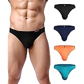 Avidlove Mens Bikini Underwear Low Rise Briefs Microfiber Underpants 4 Pack