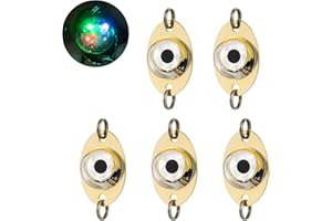 Dr.Fish LED Fishing Lures Assortment Deep Drop LED Fishing Spoons Underwater Flasher Diamond Lights Trolling Lures Halibut Rig