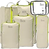 SUITEDNOMAD Ultralight Compression Packing Cubes Set, Suitcase and Backpack Travel Organizer Bags
