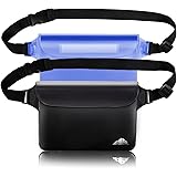 HEETA 2-Pack Waterproof Pouch, Screen Touch Sensitive Waterproof Bag with Adjustable Waist Strap - Keep Your Phone and Valuab