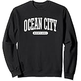 College Style Ocean City Maryland Souvenir Gift Sweatshirt
