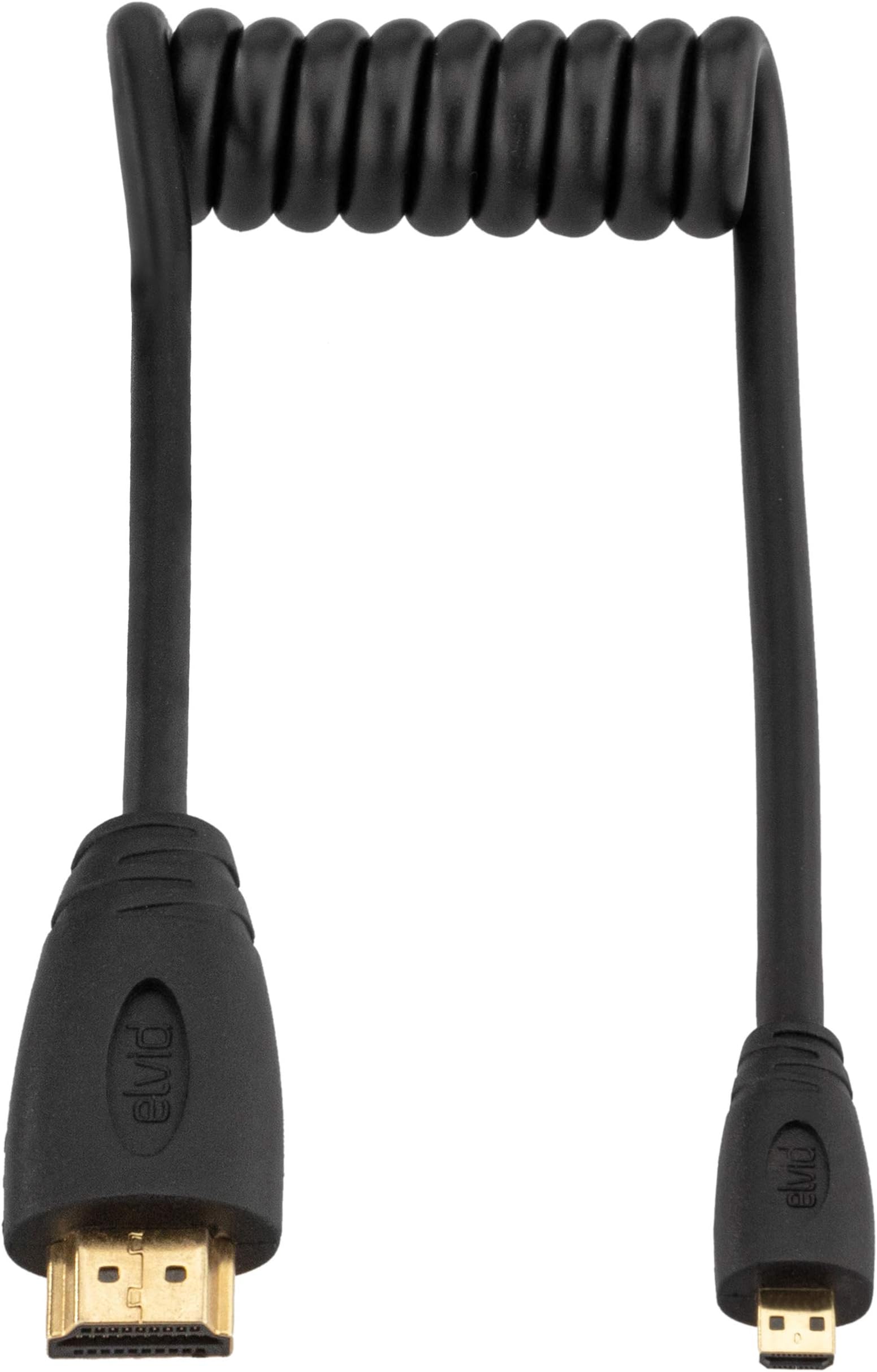 Elvid HDMIAD-015-C High-Speed Coiled HDMI to Micro-HDMI Cable (8 to 18")