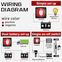 Nilight 2 Pack Battery Switch 12V 24V 48V 275A