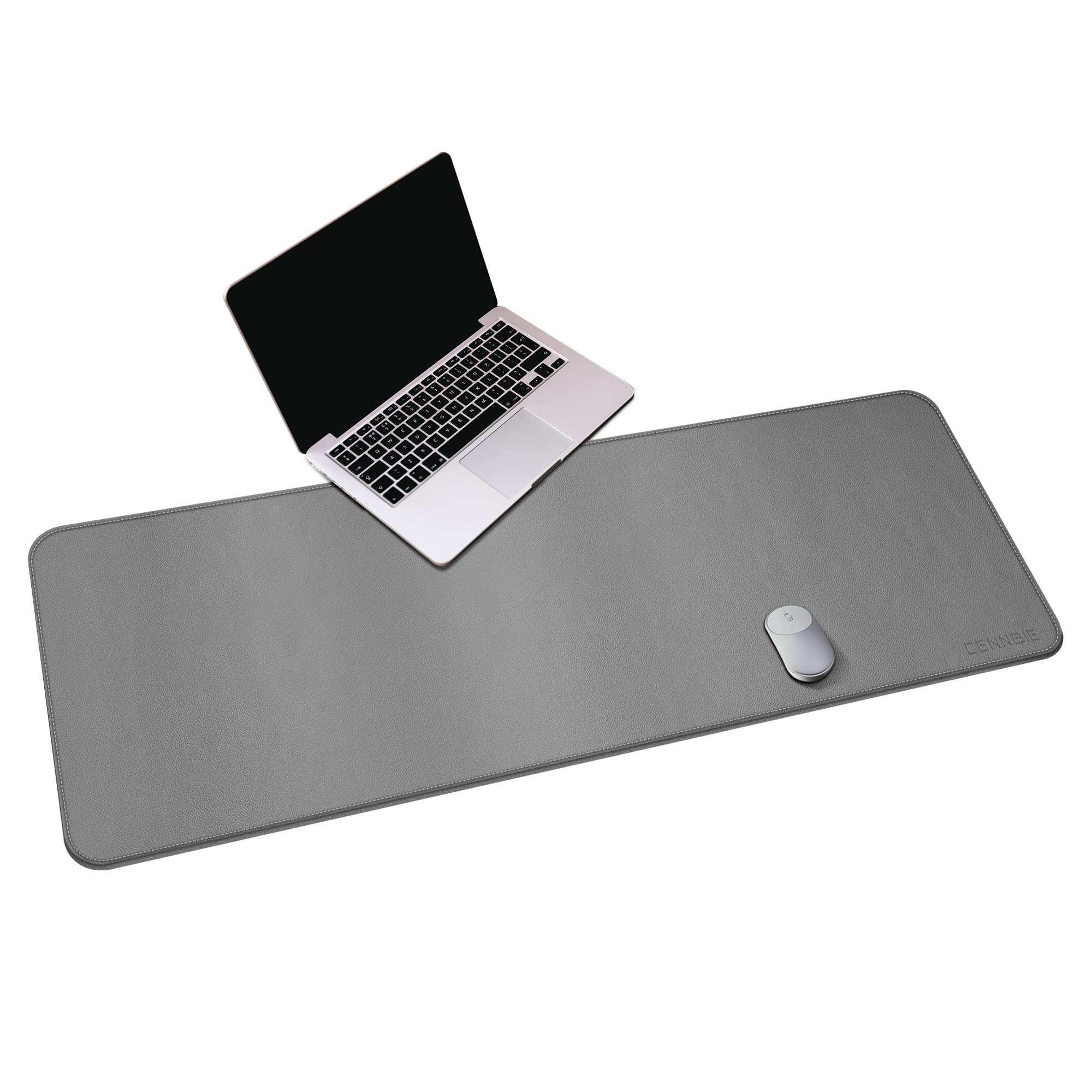 CENNBIE Leather Desk Pad 140 x 50cm, Extra Large Gaming XXXL Leather Desk Mat for Full Desk Non-Slipped Desk Decor and Desk Protector for Office/Home(Grey)