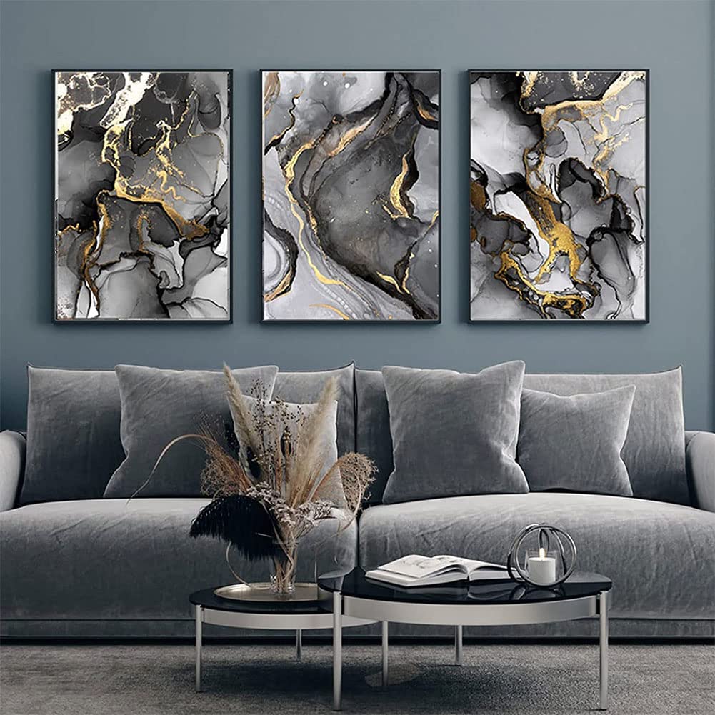 EPOKNQ Islamic Canvas Pictures, 3 Pieces Arabic Calligraphy Poster Living Room Canvas Painting,Wall Art Living Room Bedroom Decoration Picture Poster No Frame (Stil 1, 40X60CM*3) — image 1
