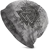 SANYFDI 3D Printing Beanie Hat Adult Viking Tattoo Cap Warm Slouchy Knit Hat Head wear Gift for Men Women