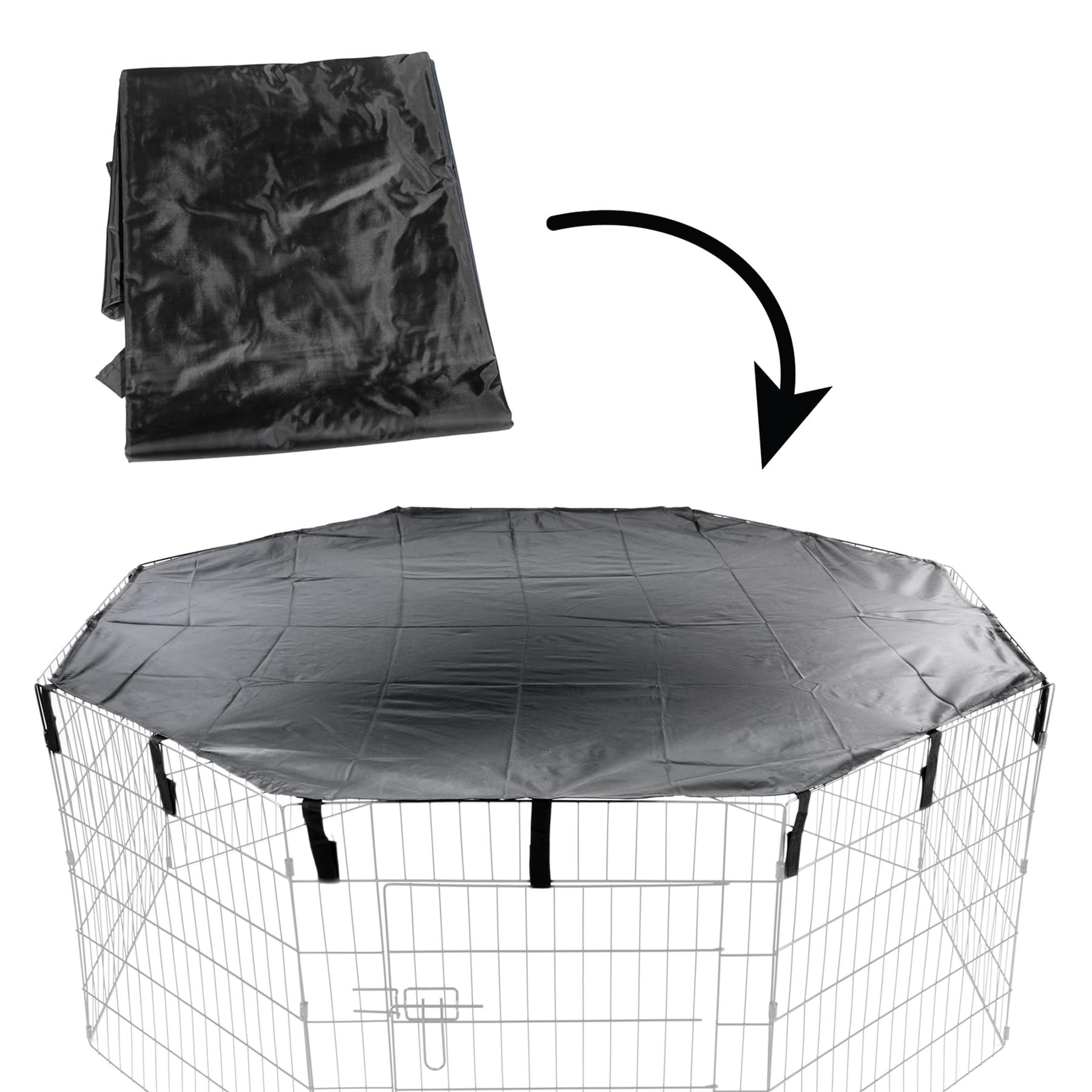 KCT Weatherproof Cover/Floor Standard 8 Panel Pet Play Pens