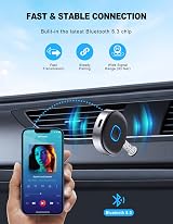 Mohard Car Bluetooth AUX Adapter 5.3 Receiver 3.5mm Hi Fi Dual Pairing view 6