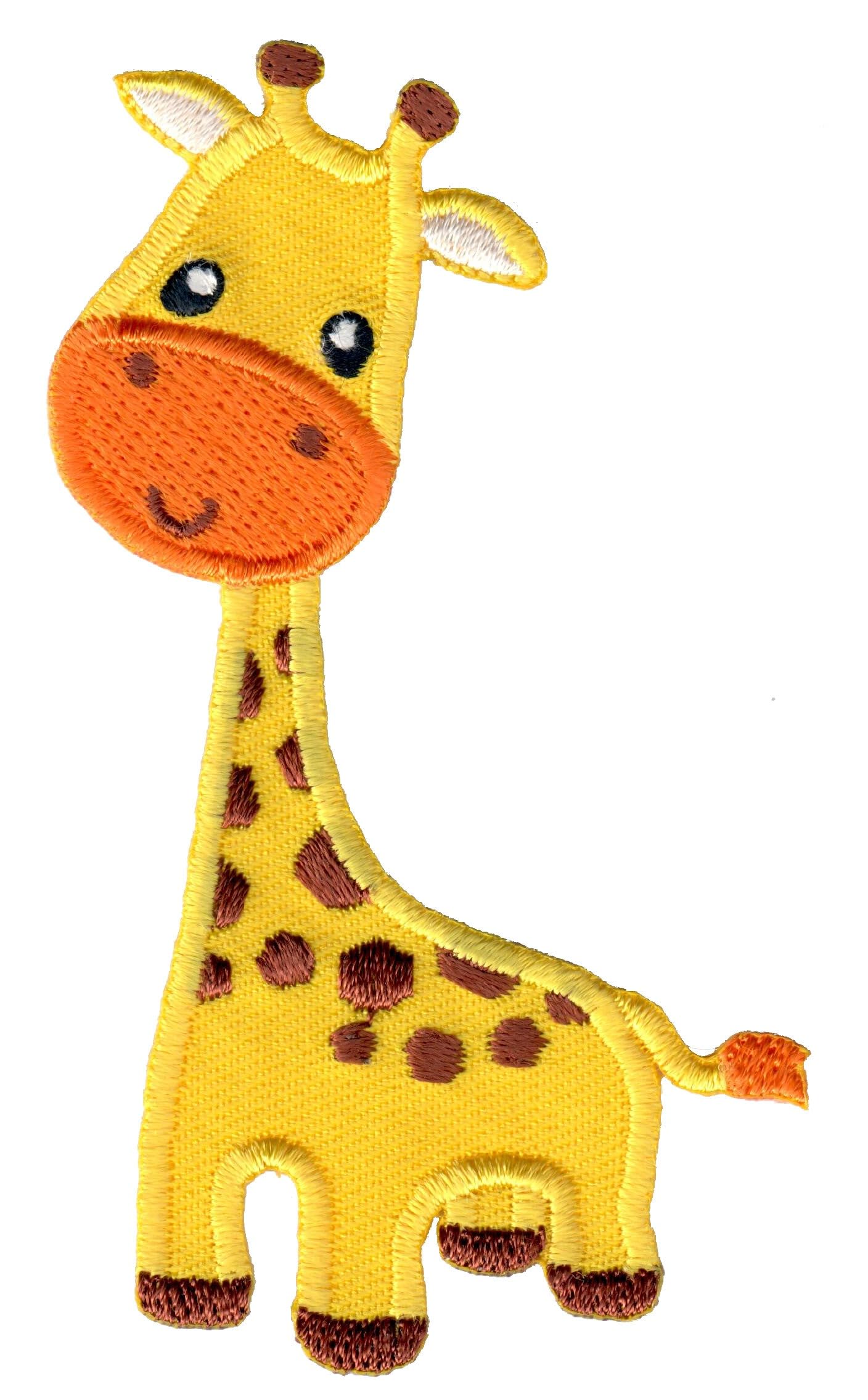 PatchMommy Giraffe Iron-On Patch - Premium Embroidered, Washable - 3.5" x 2.25" - Durable Applique for Jackets & Backpacks