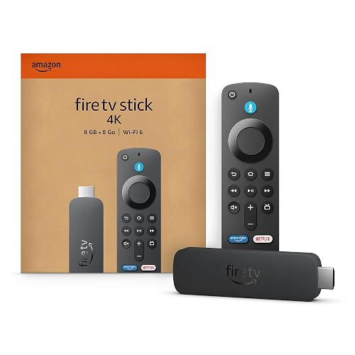 Amazon Fire TV Stick 4K (newest model), streaming device, hundreds of thousands of movies and TV episodes, supports Wi-Fi 6, watch free & live TV, Designed for Alexa+