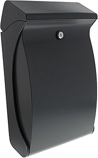 BURG-WÄCHTER Kompakter Briefkasten mit Öffnungsstopp, A4 Einwurf-Format, Vollkunststoff, Swing 4906 ANT, Anthrazit