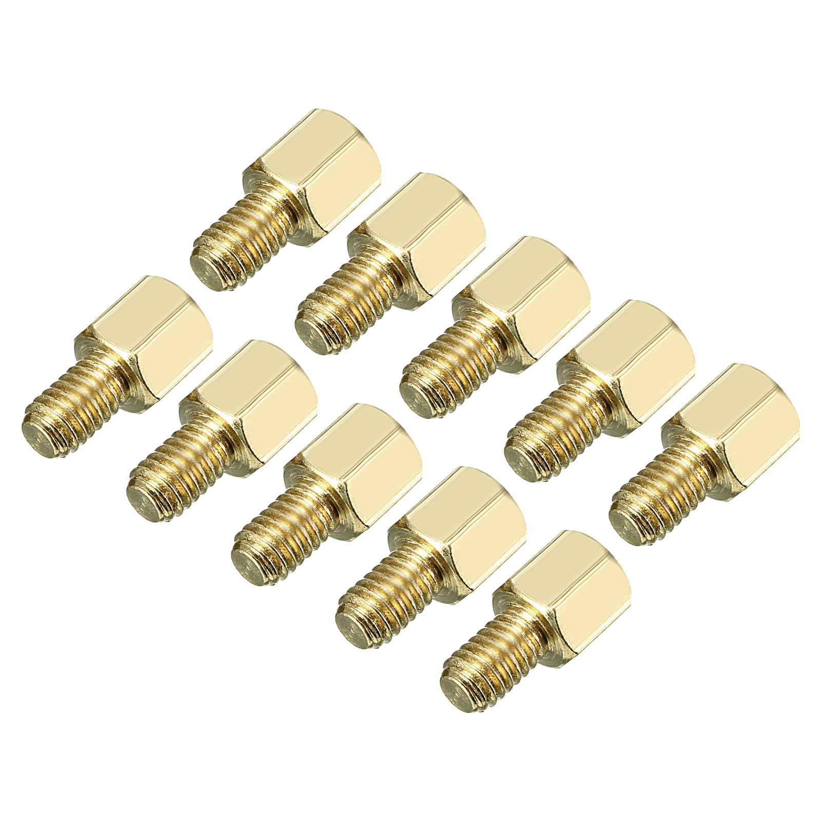 YOKIVE 50 Pcs Brass Hexagon Threaded Spacer, Hex Spacer with Female and Male Thread | Fixing The Motherboard, Great for Electronics Industries (M4 6+6mm)