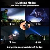 Blukar LED Torch Rechargeable 2000L Zoomable 4 Modes USB Powered view 4