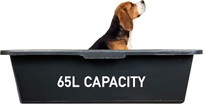 AP Supplies Dog Bath 65L Heavy Duty Plastic Grooming Tub with Drain