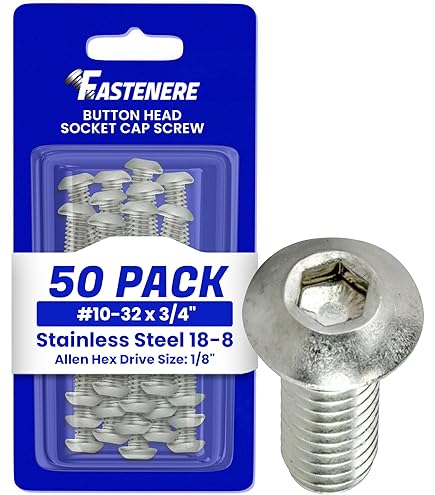 Hillman Group 25-Pack 6-32 X 1/4 Inch Button Socket Cap Screws - Stainless Steel Machine Screws