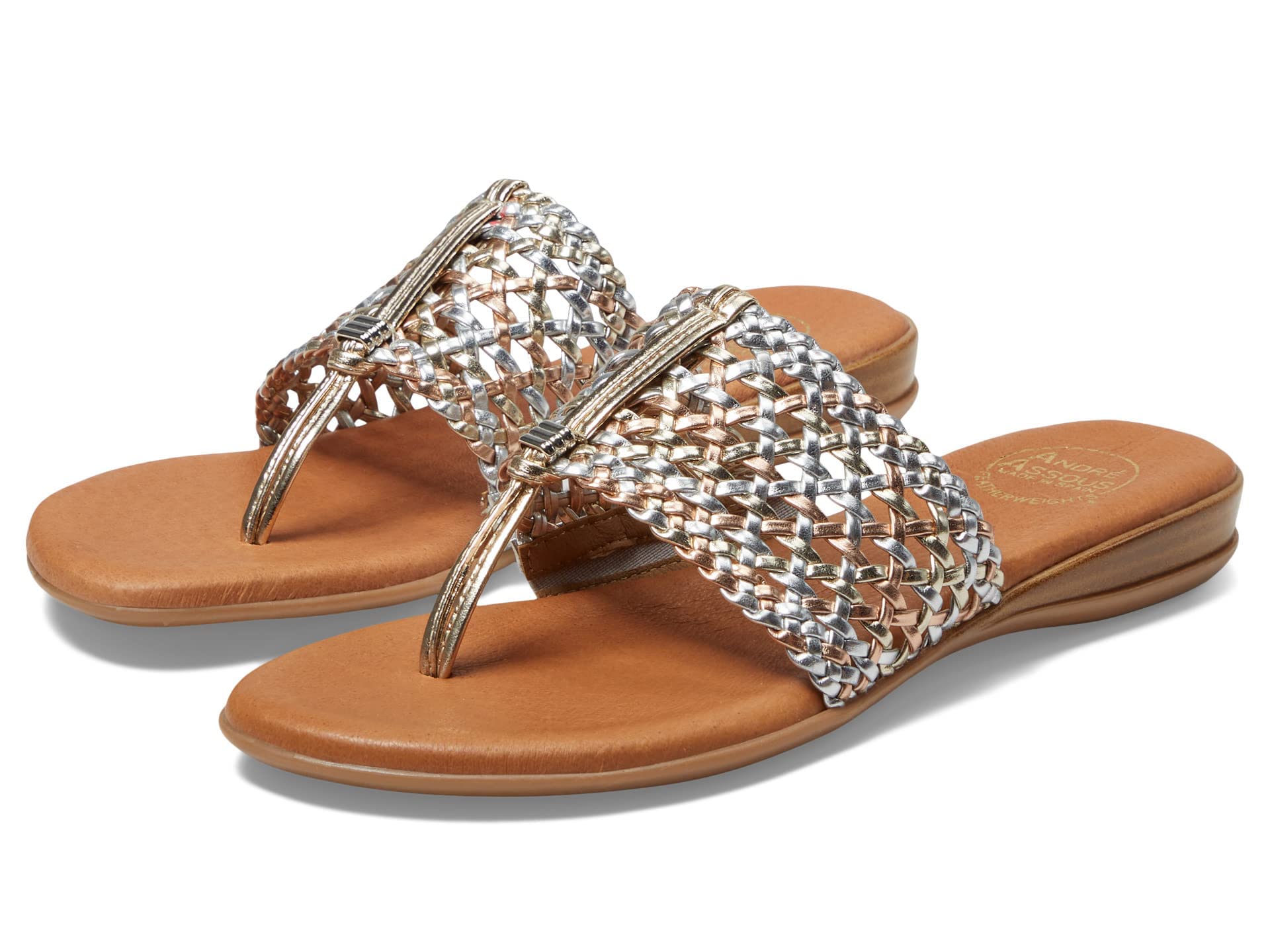 André Assous Nice Woven Flat, Metallic Multi, 6