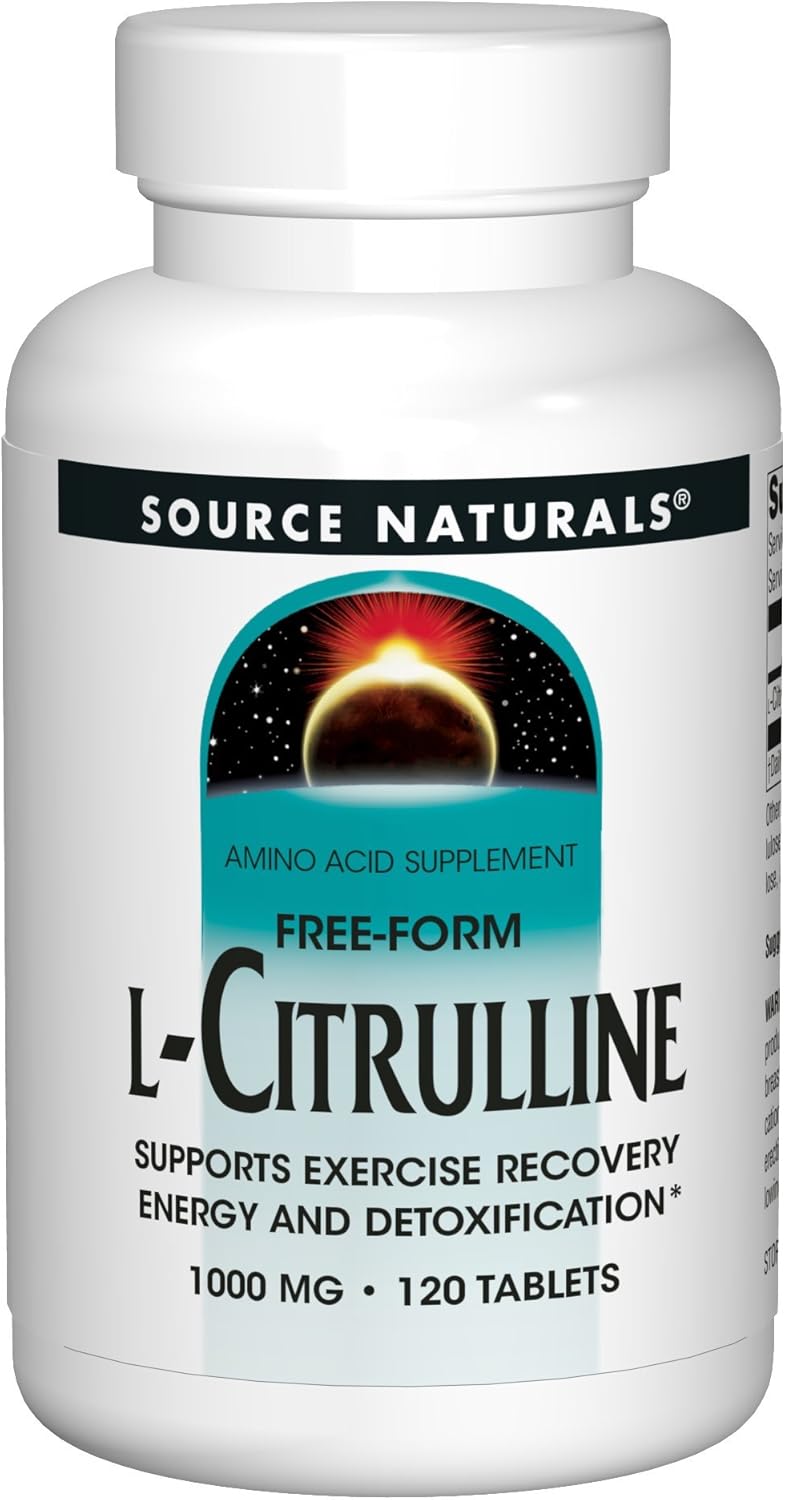 Source Naturals L-Citrulline 1000mg - Nitric Oxcide Booster - 120 Capsules: Health & Personal Care