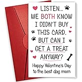 NewEleven Valentines Day Gifts For Dog Mom - Cute Dog Lovers Gifts For Women, Her, Girlfriend, Wife - Funny Puppy Card From Friend, Family - Valentine Card