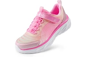 DREAM PAIRS Girls Shoes Sneakers Kids Tennis Shoes Sparkle ColorBurst Lightweight Running Casual Walking Shoes