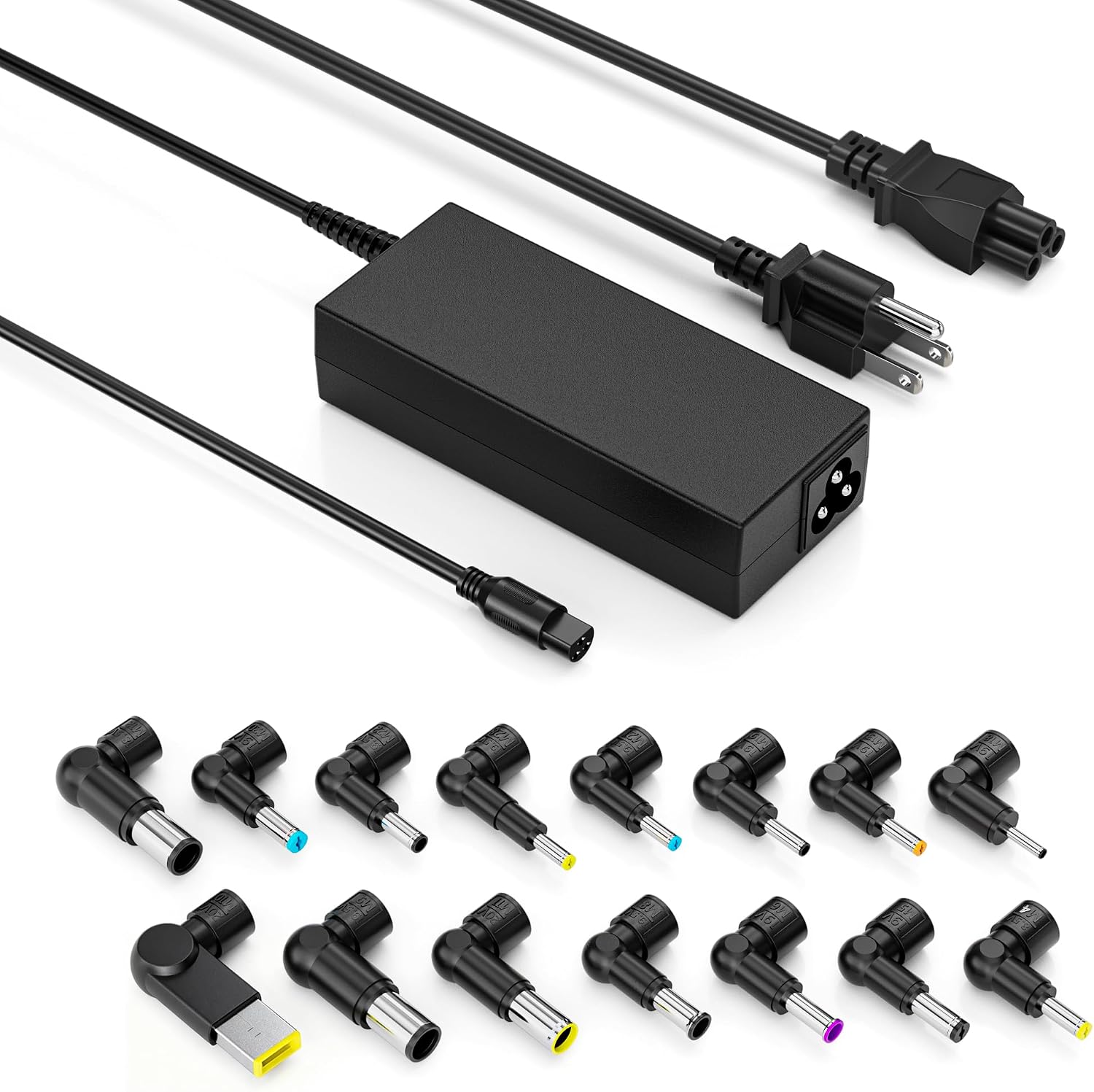 90W Universal Laptop Charger AC Adapter Compatible with Lenovo HP Dell ASUS Acer Samsung Sony Fujitsu Toshiba IBM Gateway Notebook Ultrabook Chromebook Latitude, Inspiron Pavilion Series
