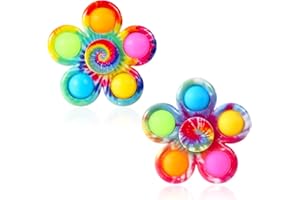 Gigilli Fidget Spinners Pop for Kids 2 Pack, Sensory Fidget Toys for Kids 4-8-12, Goodie Bags Christmas Stocking Stuffers Gifts, ADHD Autism Fidget Toys for Toddler 1-3-5 Boys Girls, Classroom Prizes