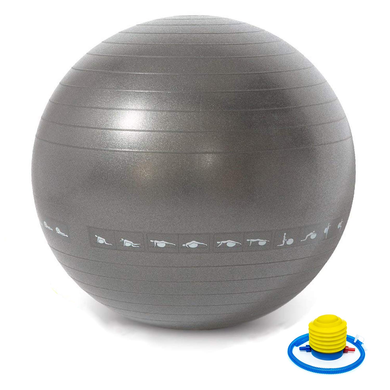 Exercise Fitness Anti Burst 65 cm Gym Stability Swiss Ball, Pump Included, Fitness, Balance