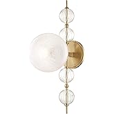 Hudson Valley Lighting Calypso 1-Light Wall Sconce - 7.5 Inches Wide by 22 Inches High-Aged Brass Finish