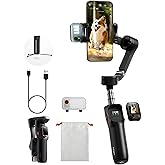 hohem iSteady V3 Ultra Gimbal Stabilizer for iPhone, Phone Gimbal with AI Auto Tracking, Detachable Touchscreen Remote, Built