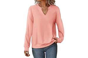 GKBK Womens Sweatshirts Long Sleeve V Neck Tops Fall Winter Basic Casual Lightweight Pullover Shirt