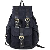 GOOTIUM 21101GRY-S Specially High Density Thick Canvas Backpack Rucksack, Black Small Size