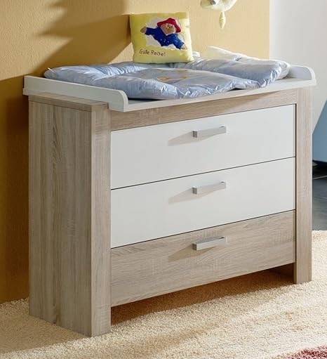 oak baby changing unit