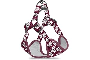 SHOPINSTAPETS Texas A&M Aggies Step-in Dog Harness | NCAA Officially Licensed | Adjustable, Comfortable, Sturdy and Long Lasting - Great Gift Idea! (Medium)