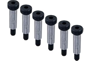 S SYDIEN 6Pcs Alloy Steel Hexagon Socket Head Shoulder Screw Bolt 1/2" Shoulder Dia, 1-1/2" Shoulder Length, 3/8"-16 UNC Thread