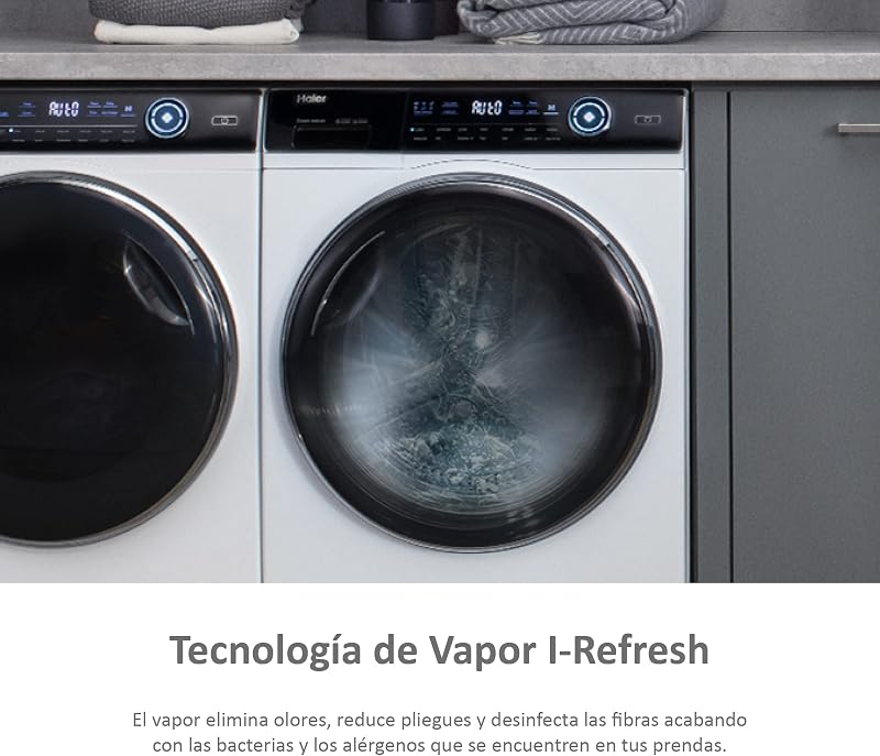 I-Pro Series 7 HD90-A2979-S- Secador com bomba de calor de 9KG, função de vapor I-Refresh, função antirrugas, tanque de água, partida atrasada, motor inversor, 14 programas